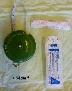 Figure 1 : Matériel nécessaire à la sédation – Mathilde Tritschler Figure 1 : Matériel nécessaire à la sédation